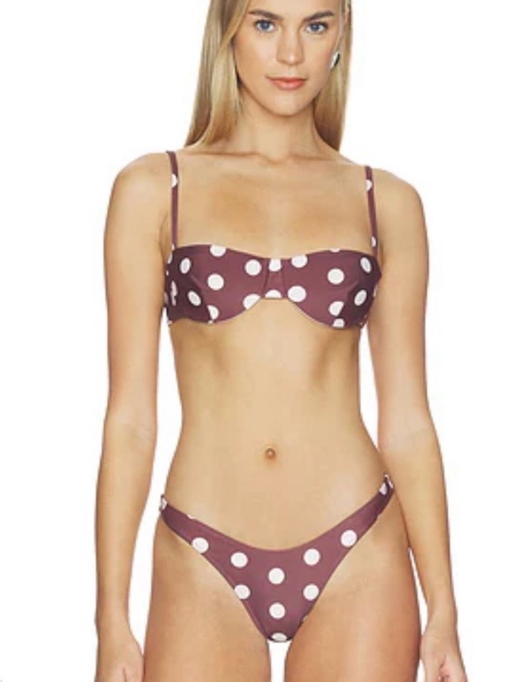 Caroline Constas Polka Dot Bikini Set